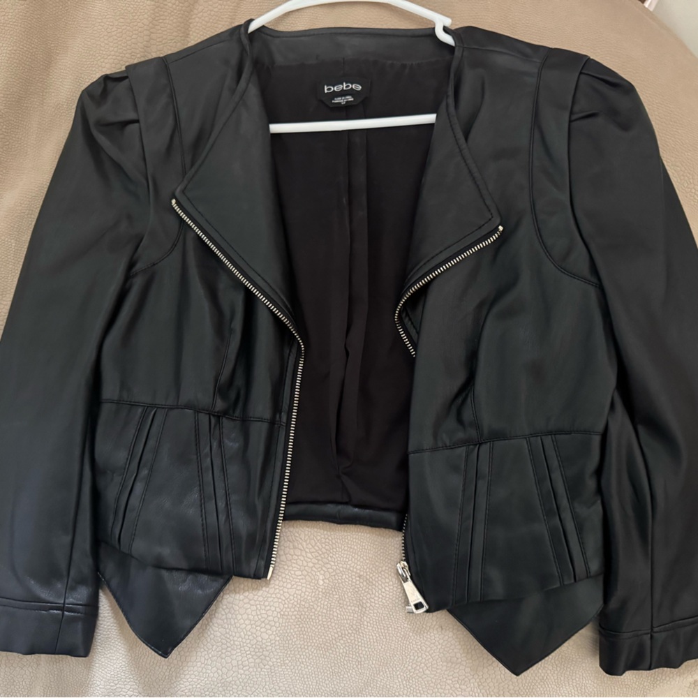 bebe Black Leather Jacket